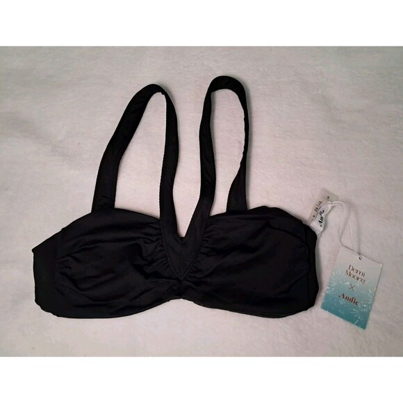 Andie x Demi Moore Monaco Swim Top Black Pull On Unpadded AT213 Size S NWT - Picture 3 of 8